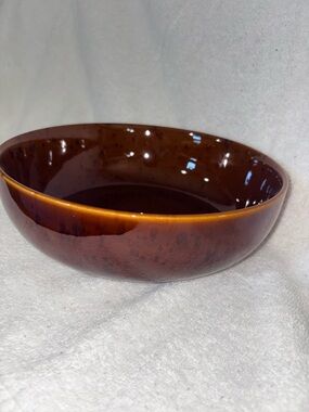 NWT pretti.cool Tortoiseshell Serving Bowl 9.5" Ceramic Amber Speckled